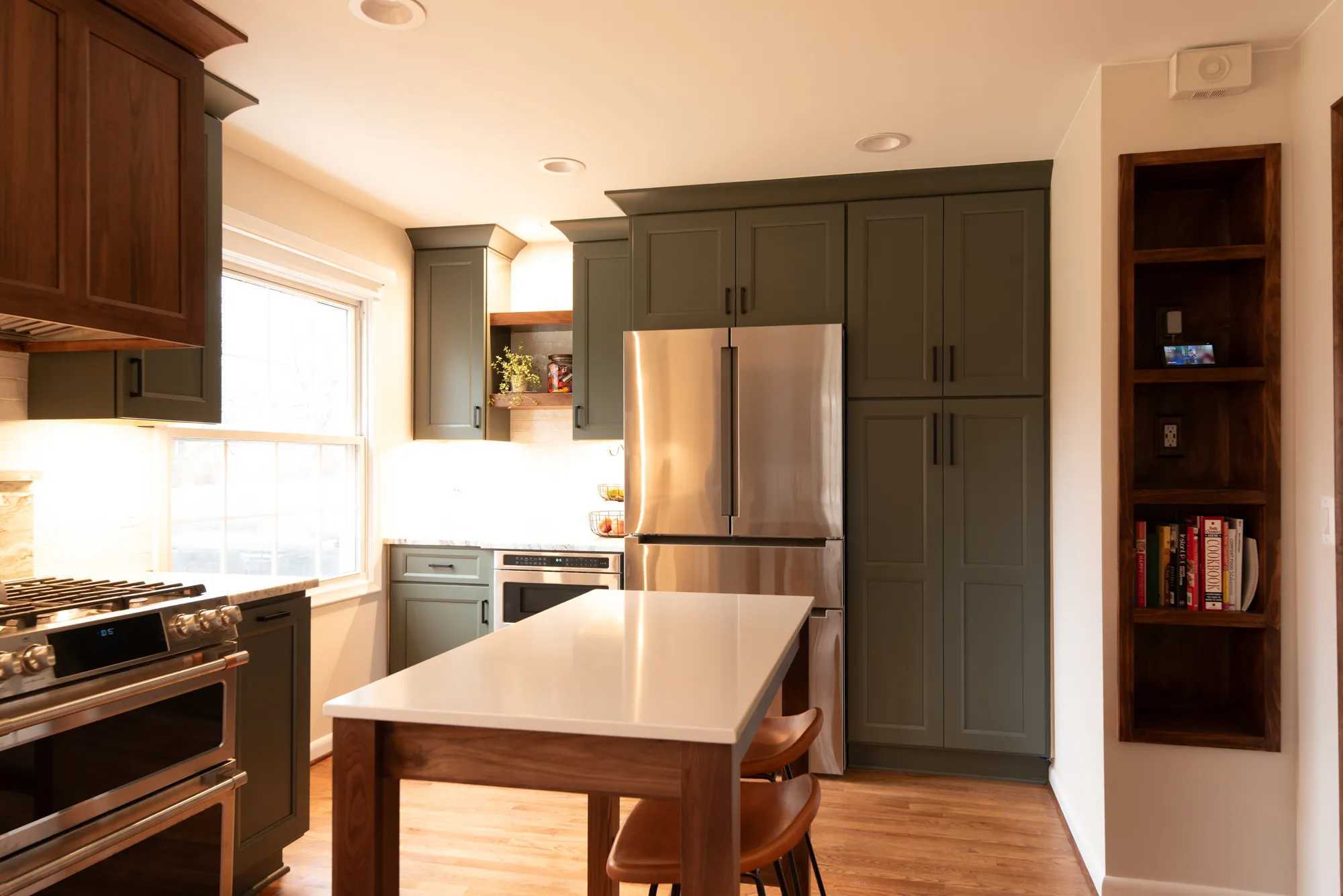 Green modern kitchen