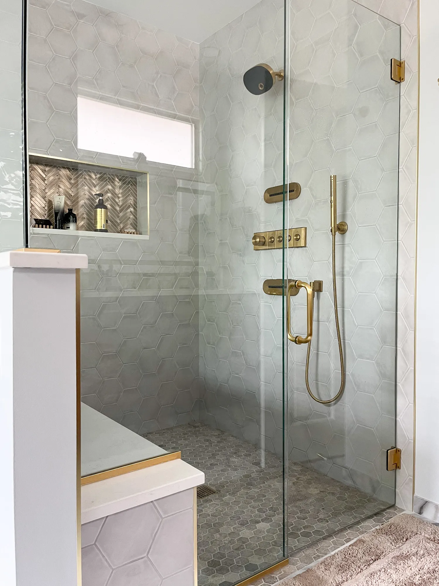 Modern glass shower