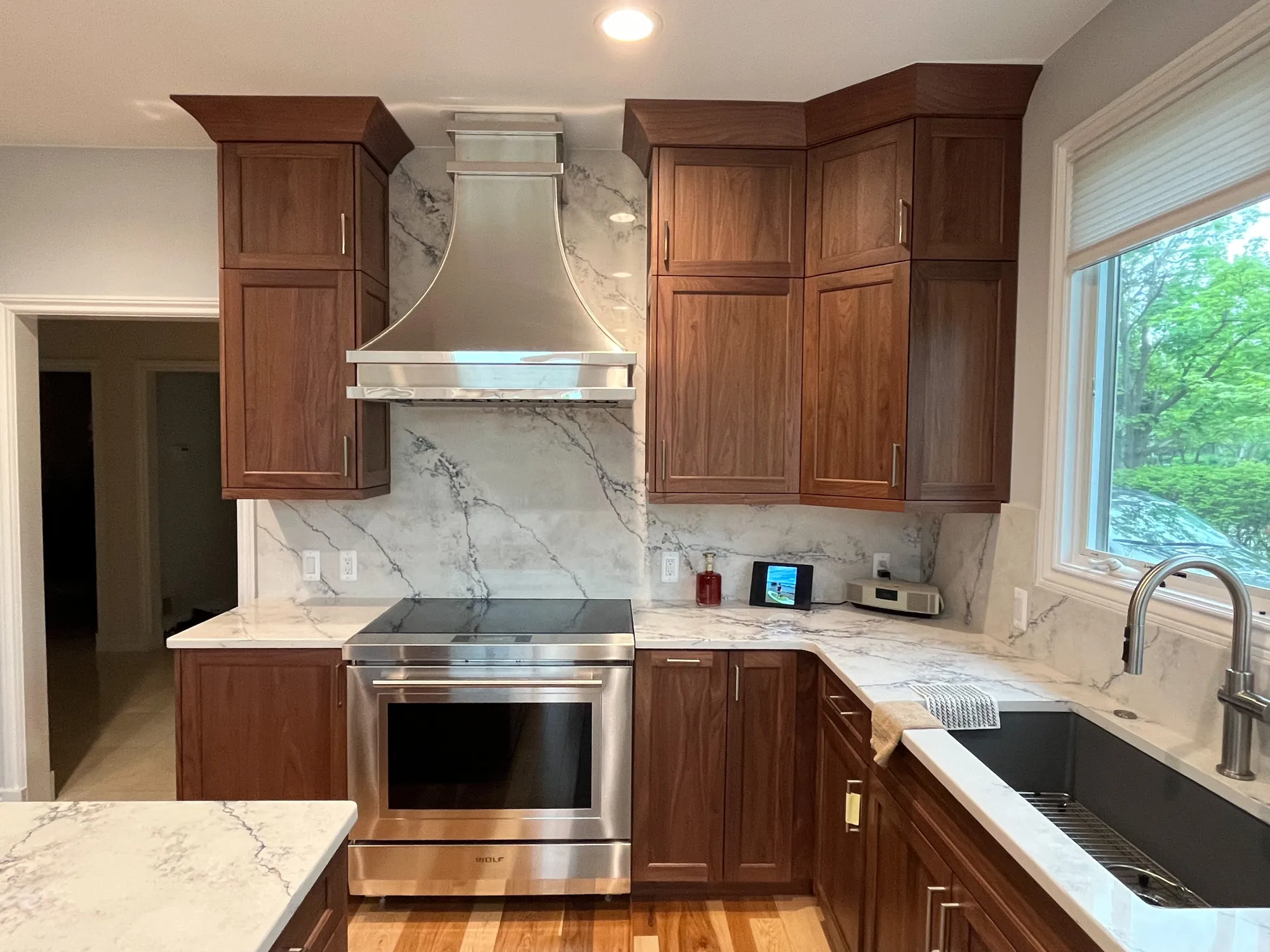 Kitchen Remodel with Custom Walnut Cabinets, Plymouth, MI 