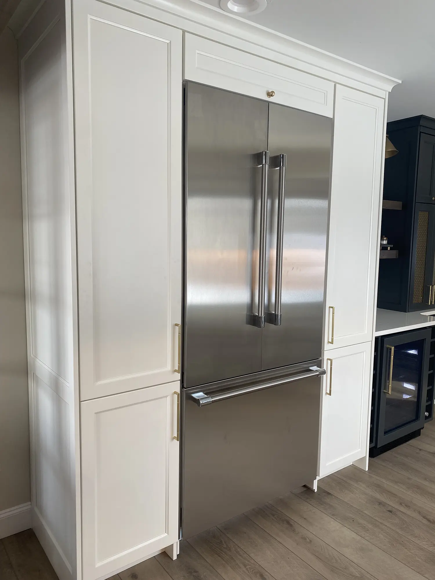 Built-in stainless steel refrigerator