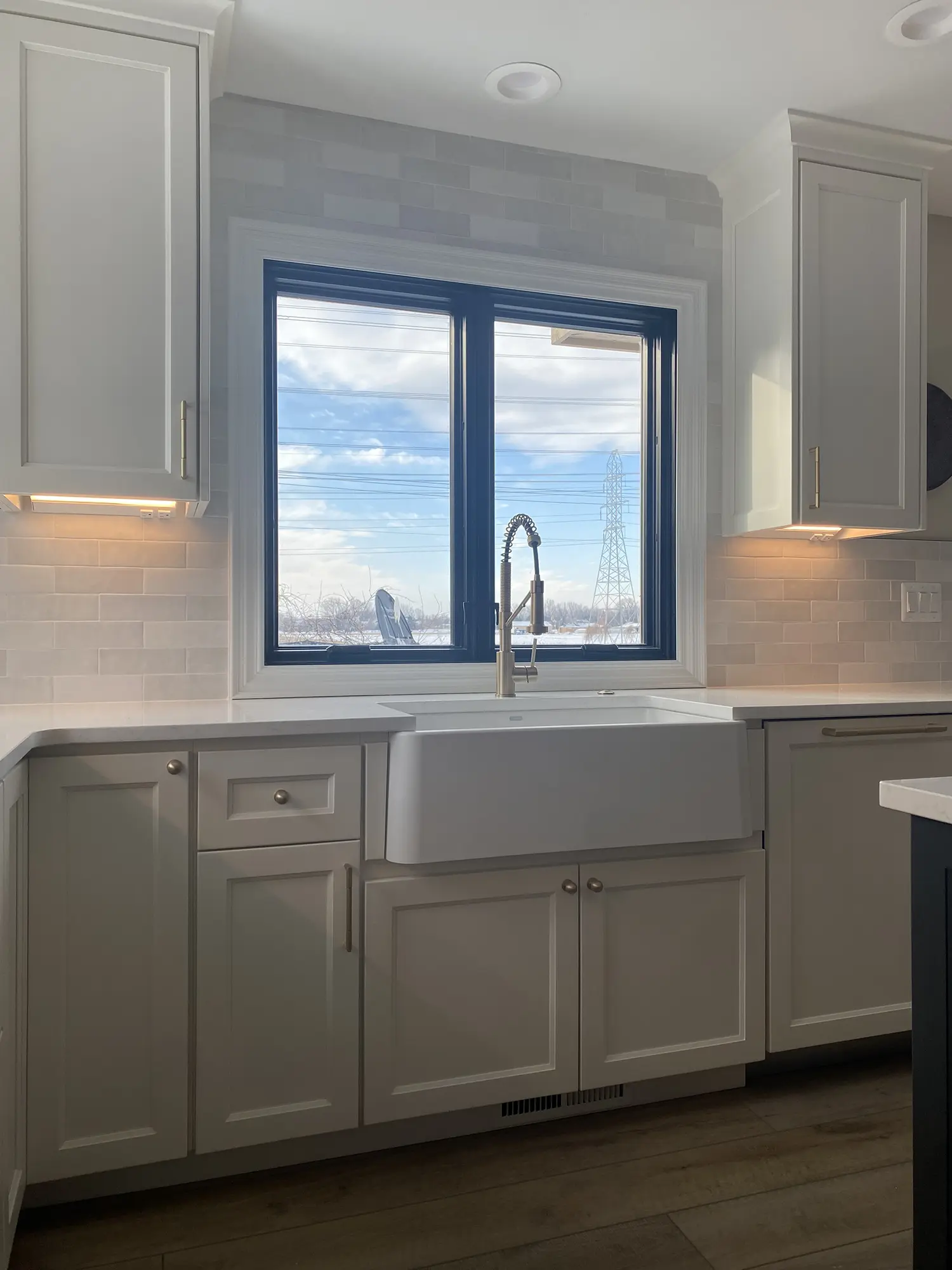 Kitchen sink by window