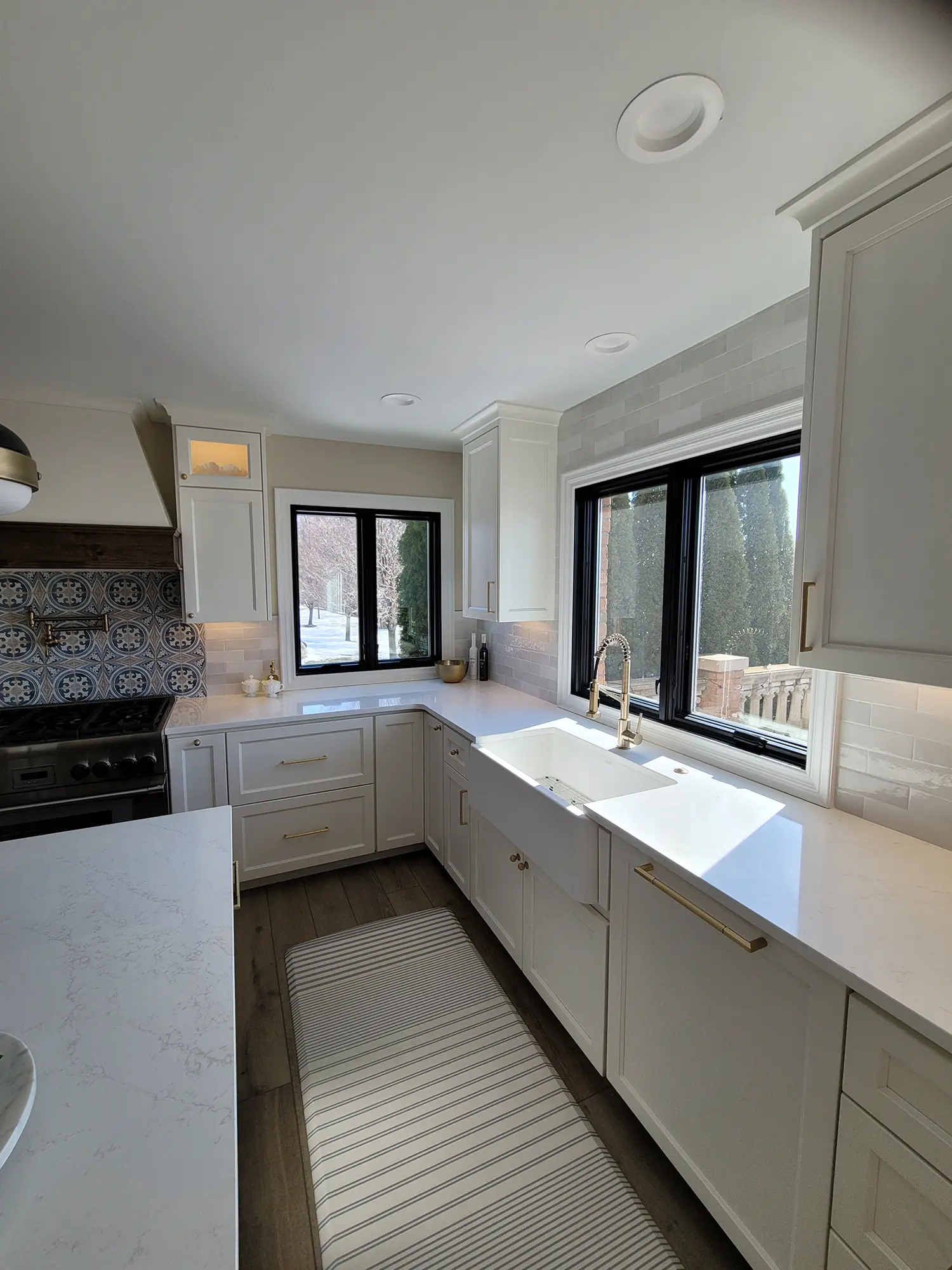 Bright white kitchen interior