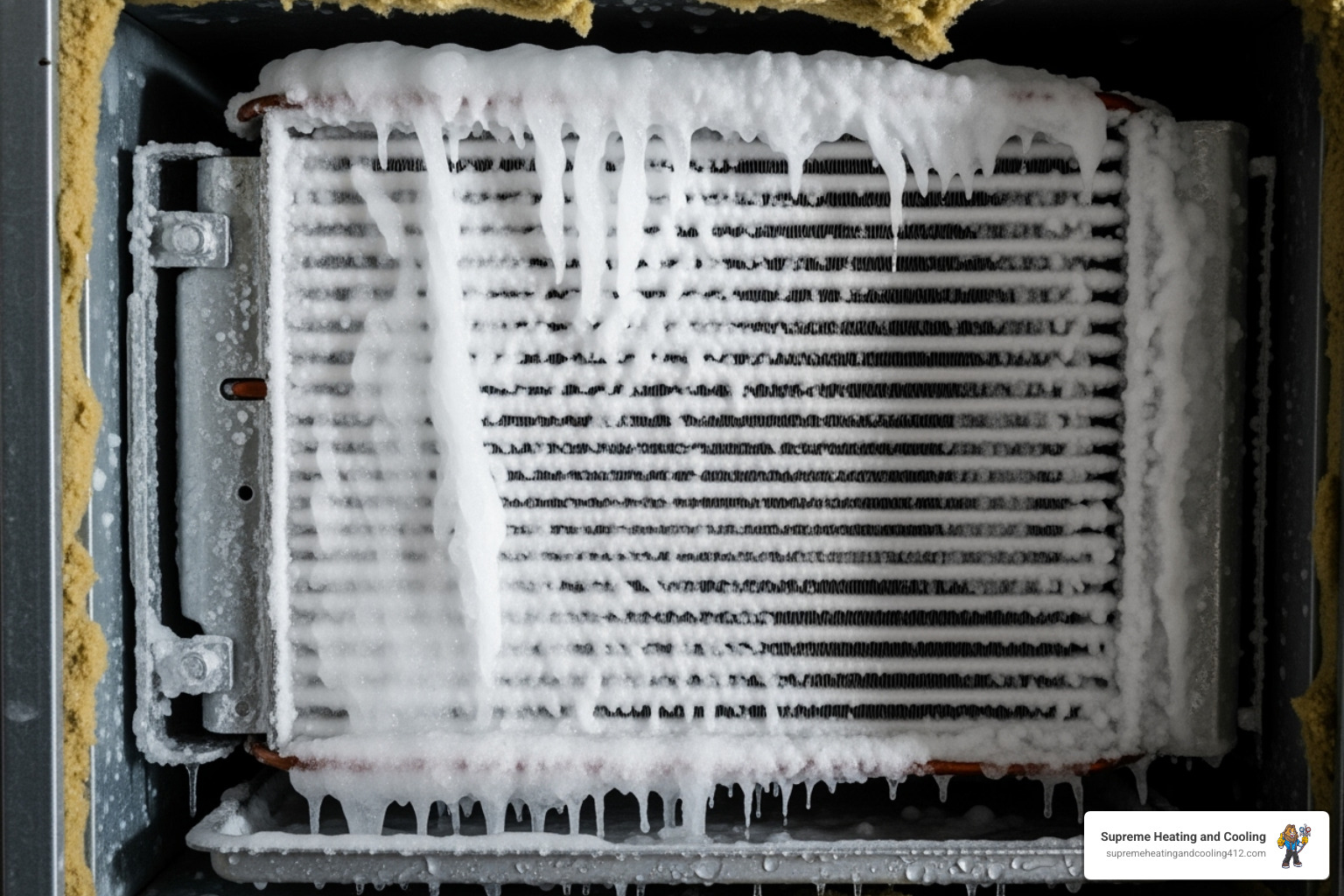 frozen evaporator coil on indoor unit - AC unit not cooling