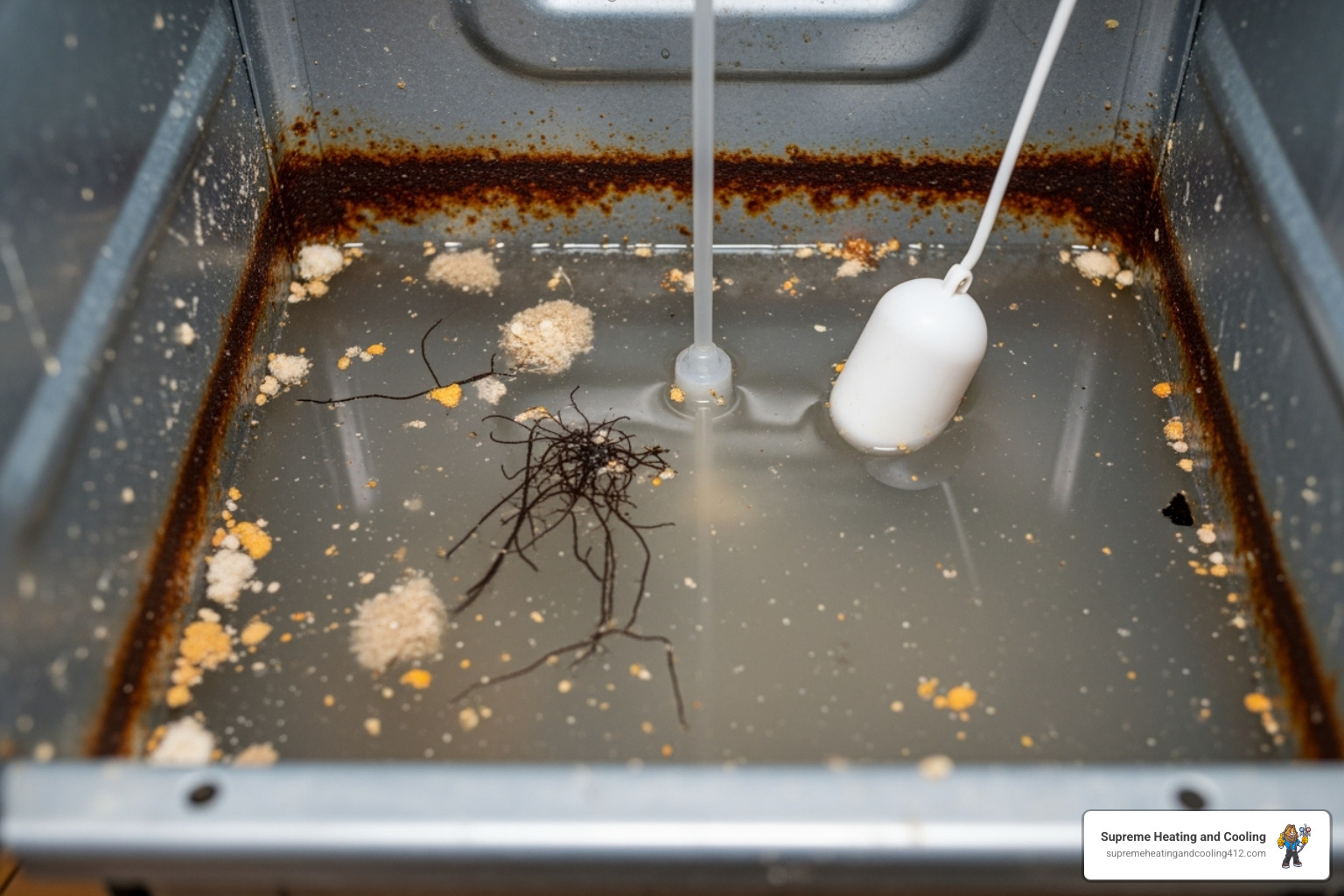 clogged AC drain pan with the float switch triggered - AC won't turn on