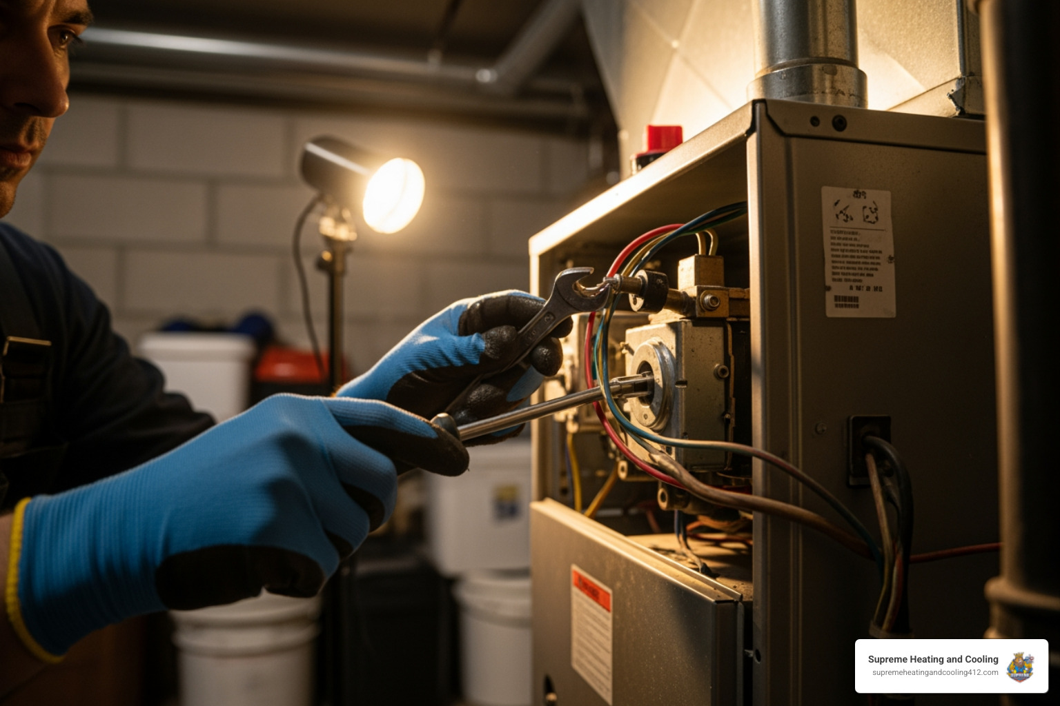 infographic explaining the top 5 warning signs that your furnace needs immediate repair - "My furnace isn't working. Who can I call for furnace repair in Baldwin, PA?"