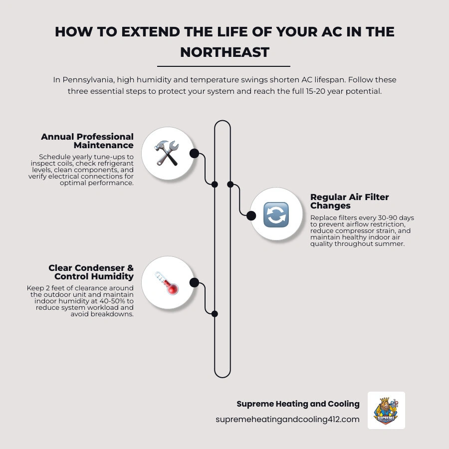 10 key steps to extend AC life in the Northeast: maintenance checklist infographic infographic 10 key steps to extend AC life in the Northeast: maintenance checklist infographic infographic