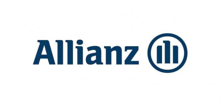 Allianz company logo with the name and three vertical bars inside a circle.