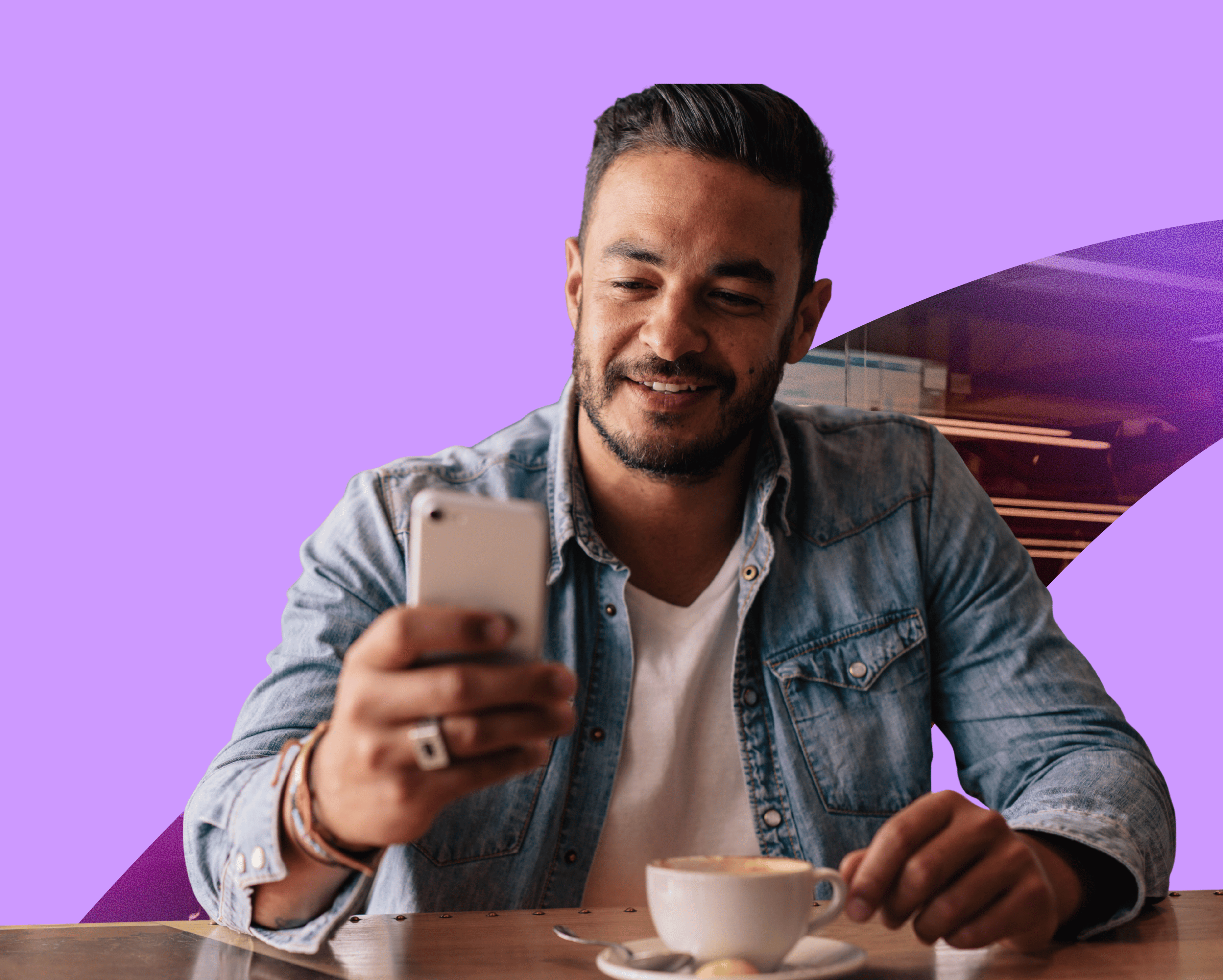 man using a smart phone to redeem a digital gift card from totally rewards