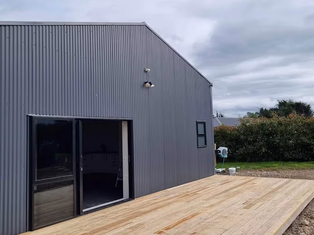 Warehouse front and decking | New Leaf Builders