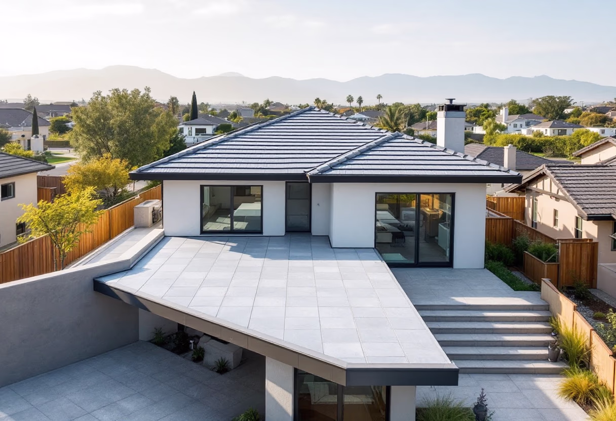 image of completed roof project for a roofing contractor