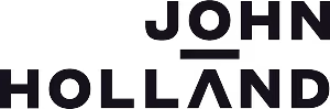 John Holland company logo in bold, uppercase letters with 'JOHN' stacked above 'HOLLAND'.