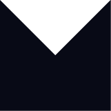 Dark blue downward arrow with a grayish-blue triangle at the top center.