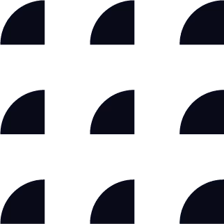 Pattern of black quarter circles arranged in a 3x3 grid on a transparent background.