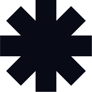 Black bold asterisk symbol with thick lines on a transparent background.