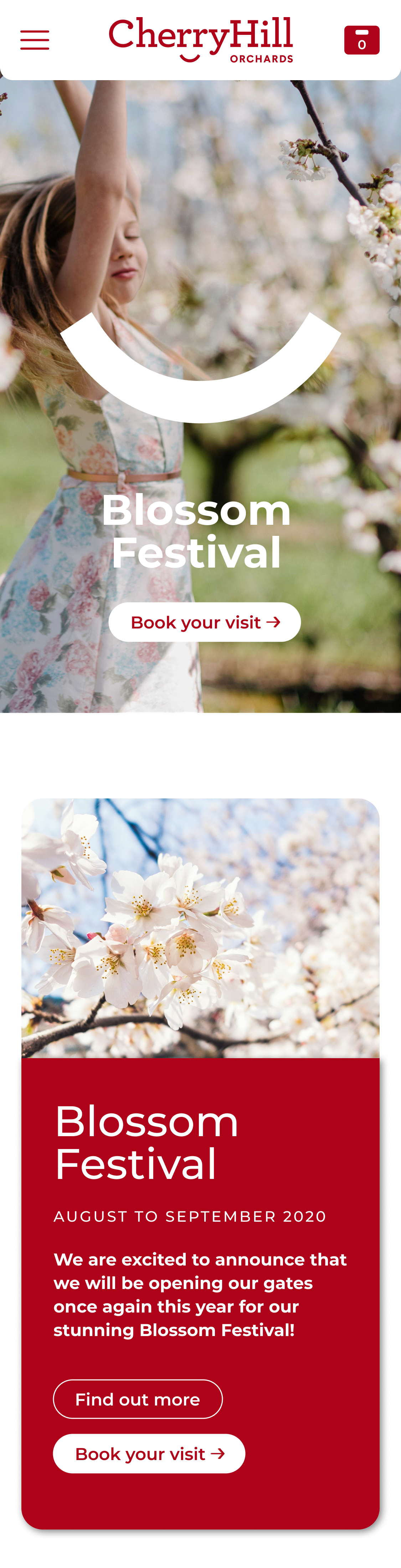 Screenshot of the CherryHill website.