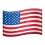 Animated waving flag of the United States with stars and stripes.