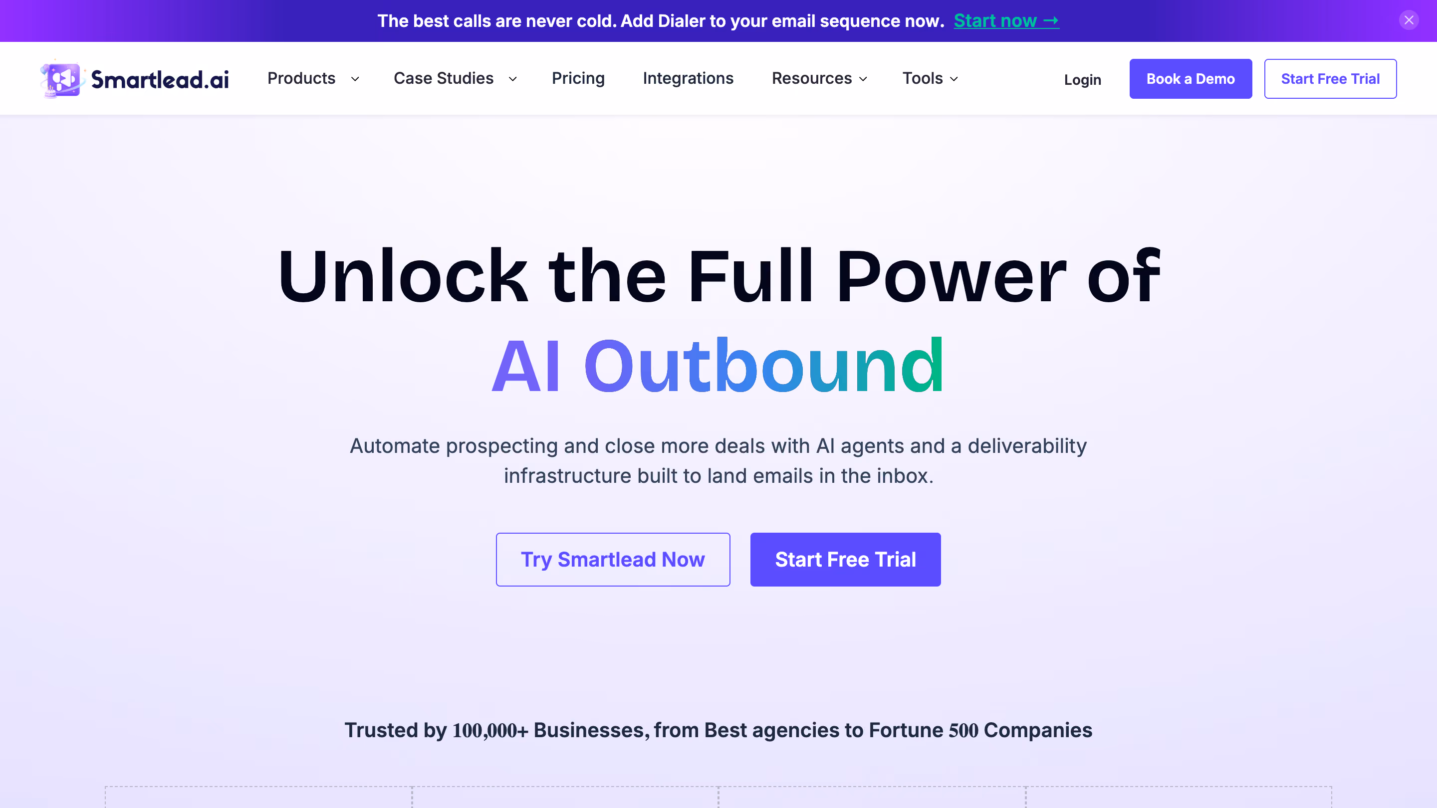 Smartlead homepage