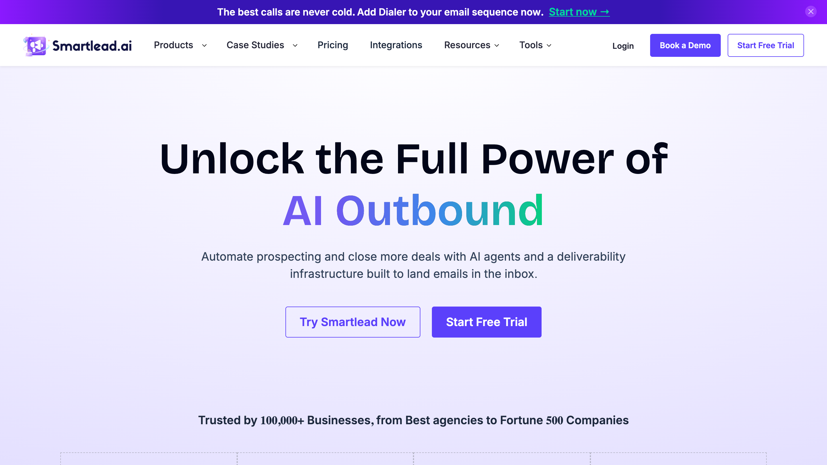 Smartlead homepage