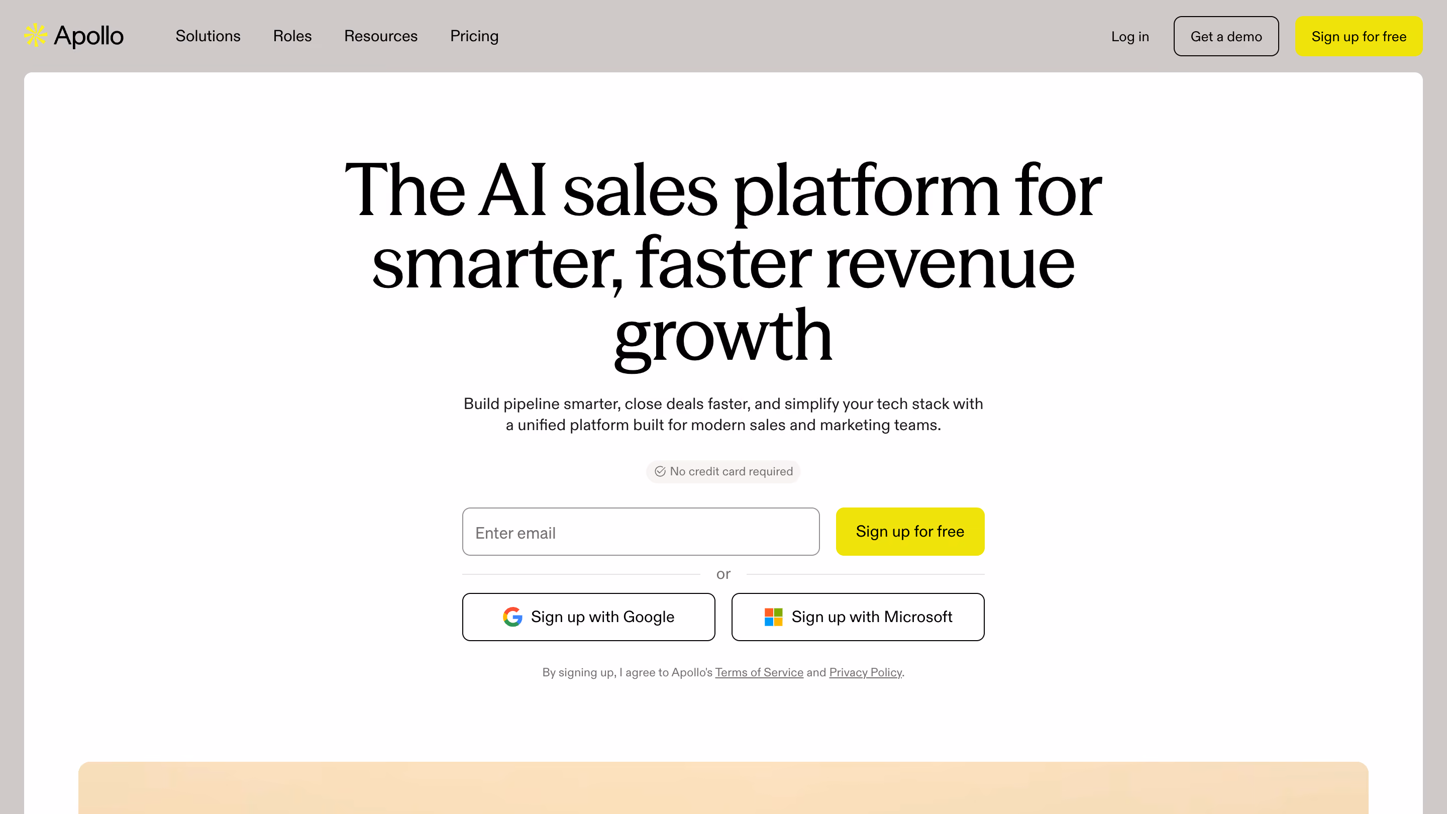 Apollo homepage