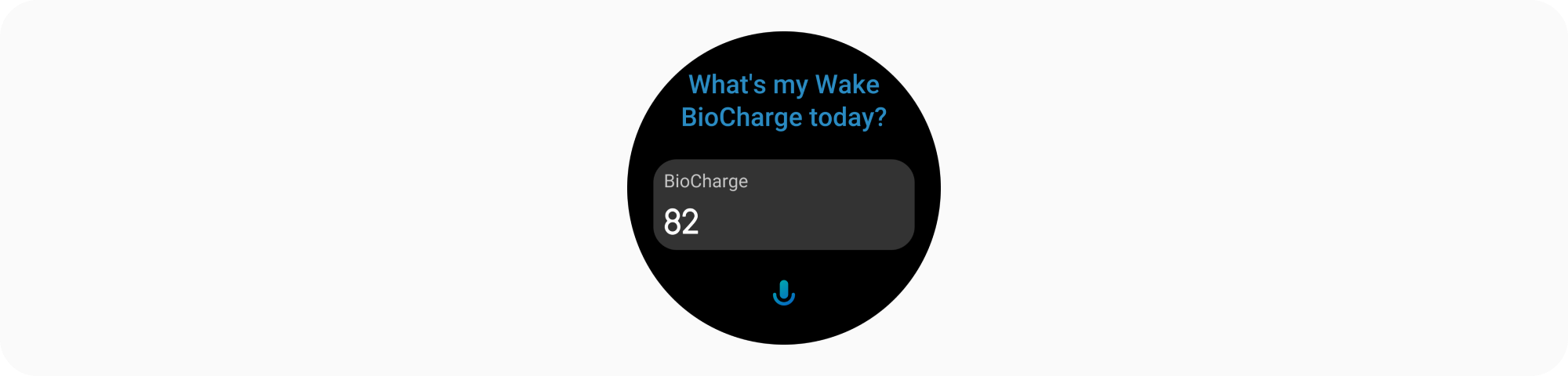 Zepp Flow showing today's Wake BioCharge