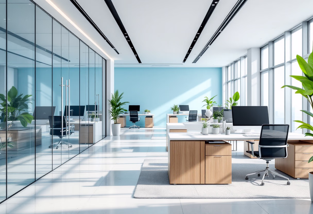 [background image] image of a tech office setting (for an ai developer tools)