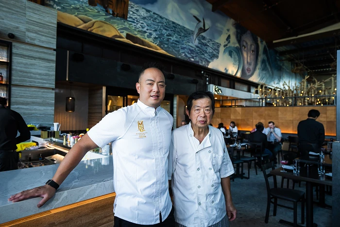 Chef Henry Yang with his son Ethan Yang at Zen | San Diego