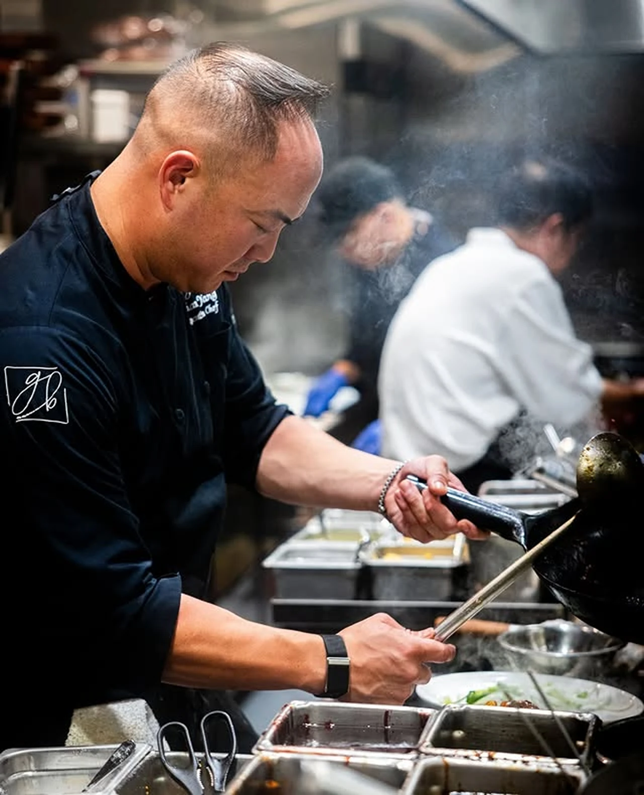 Asian fusion dishes and sushi menu items