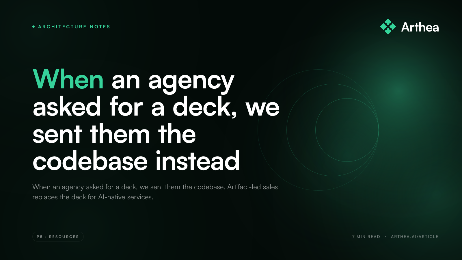 When an agency asked for a deck, we sent them the codebase instead