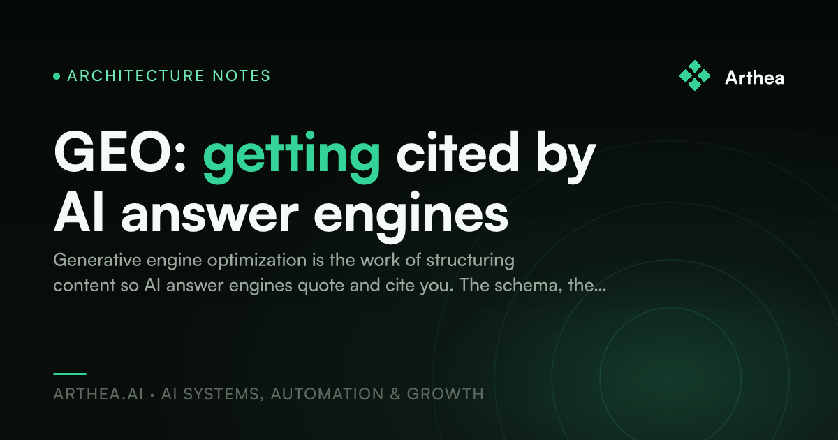 GEO: getting cited by AI answer engines