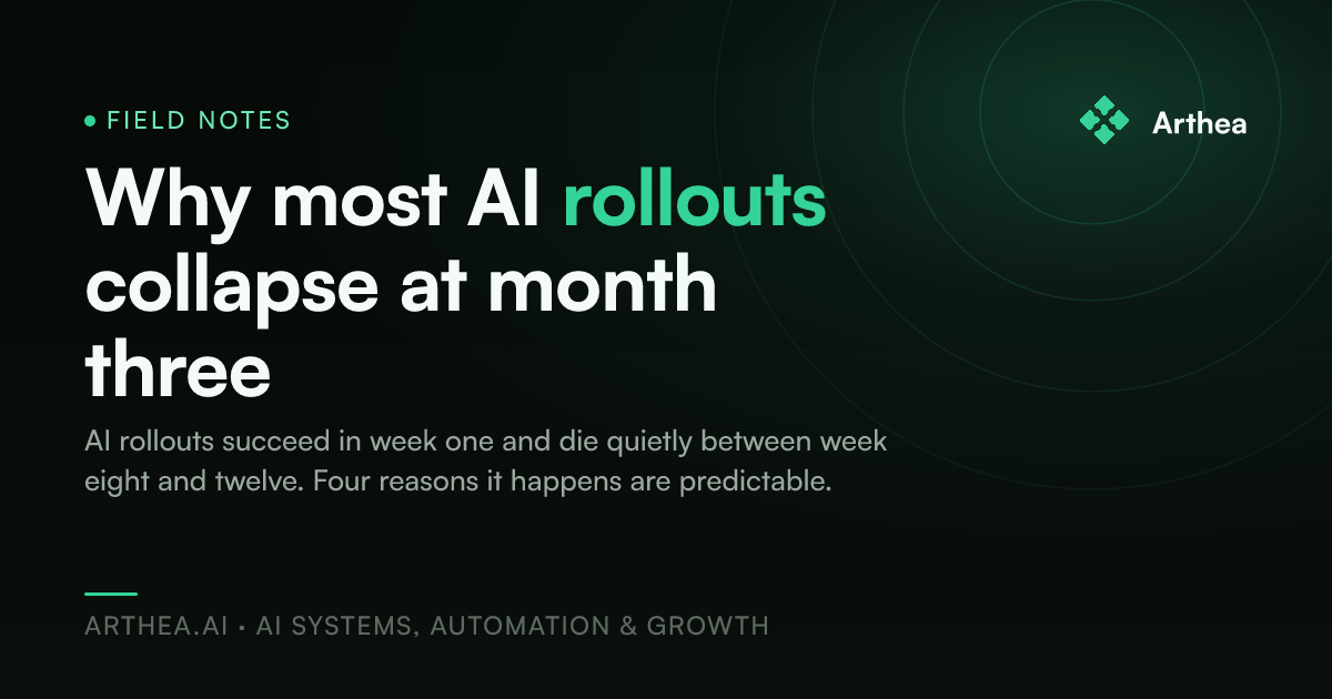Why most AI rollouts collapse at month three