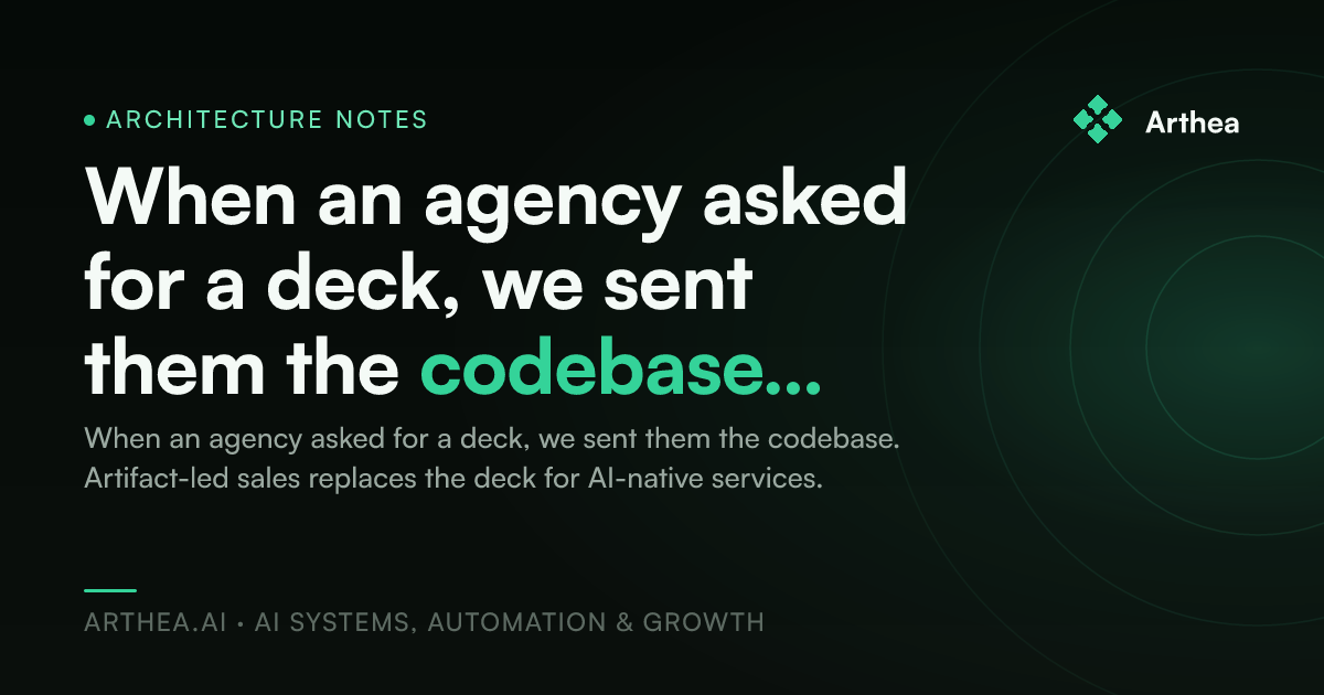 When an agency asked for a deck, we sent them the codebase instead