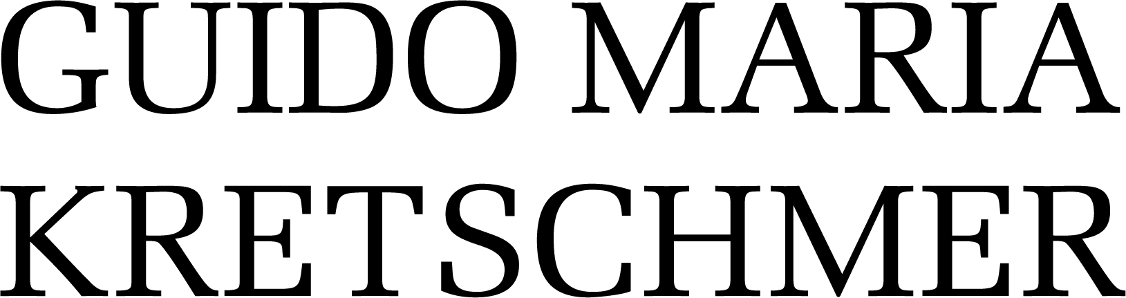 Text reading 'GUIDO MARIA KRETSCHMER' in bold, uppercase letters.