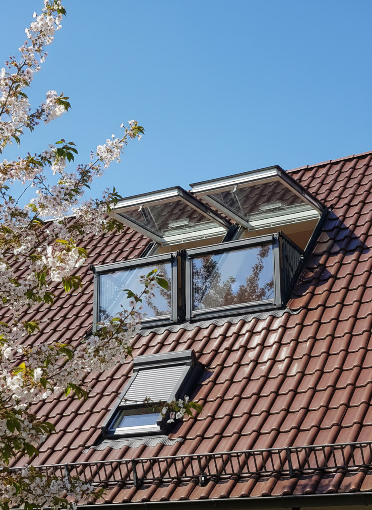 Cabrio-Dachfenster-Kombination zur Wohnraumerweiterung