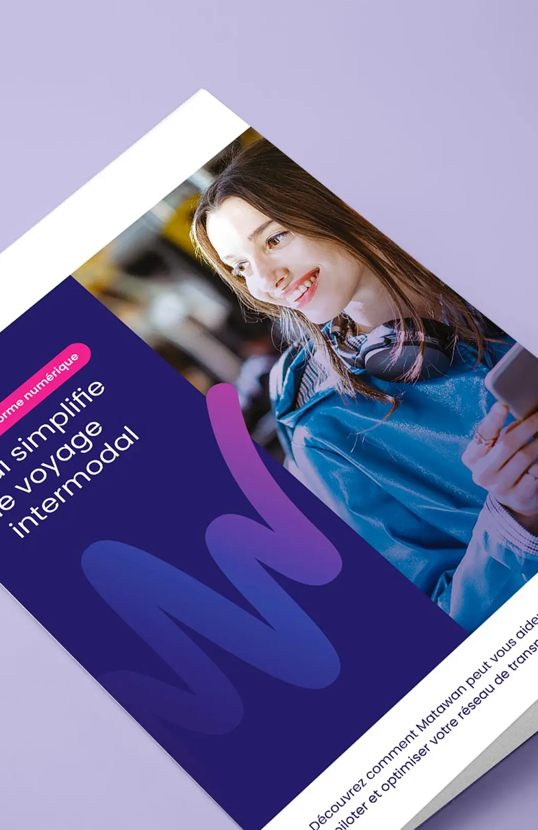 Photo illustrant le service print - visuel de la brochure 4 pages que j'ai réalisé pour la société Matawan.