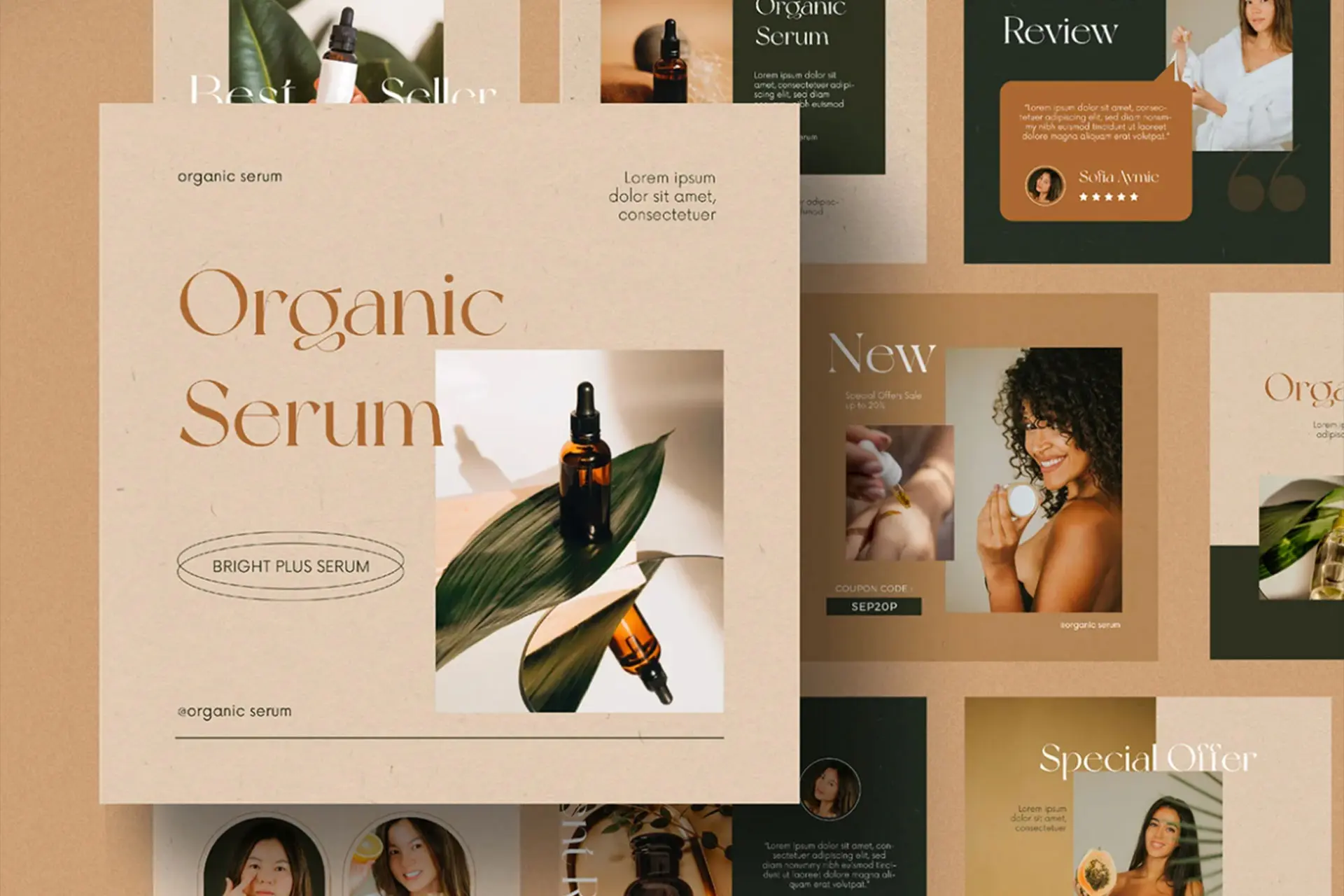 Design graphique tendance 2025 - Mooboard en mode Minimalisme organique