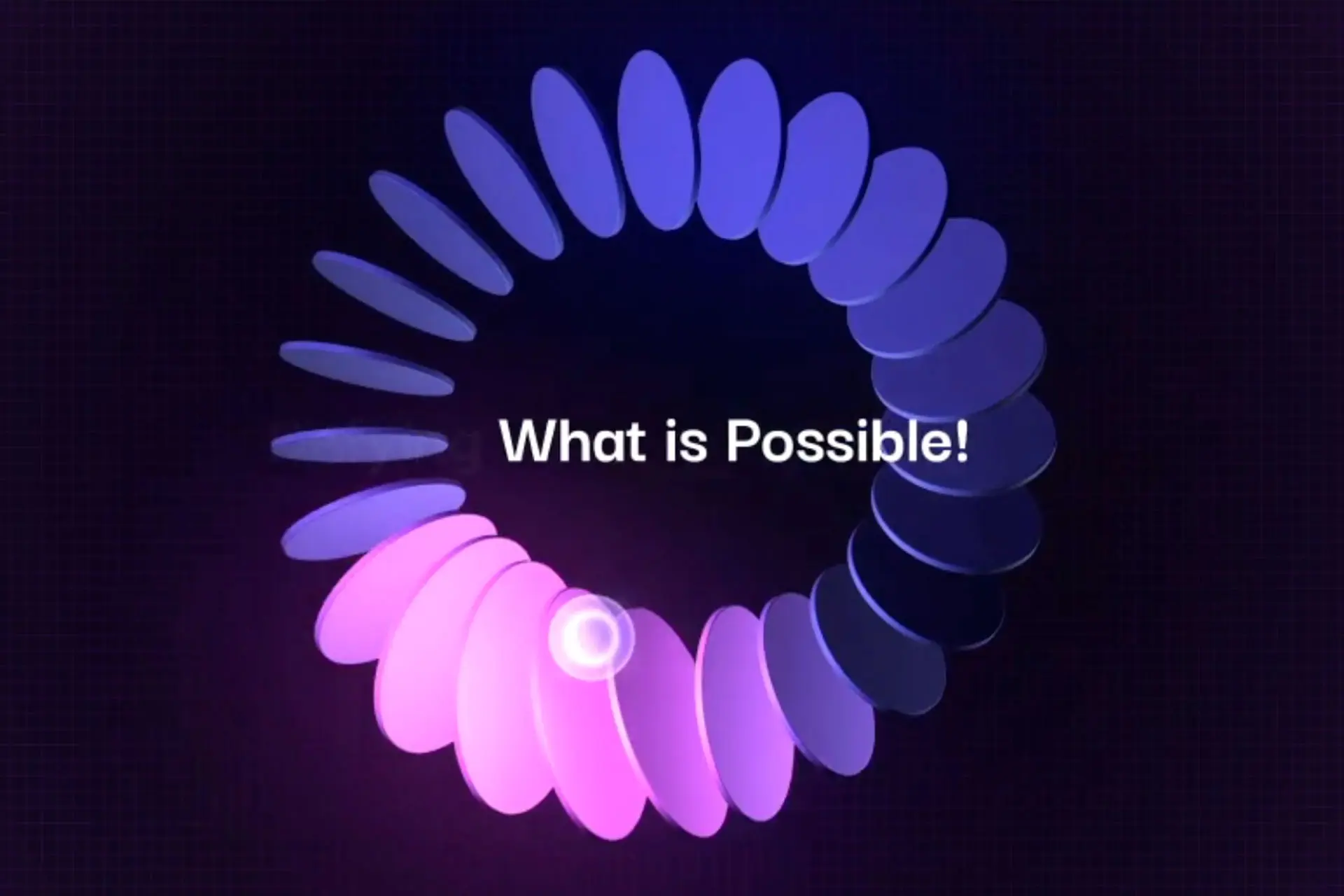 Visuel statique d'un motion design avec des tonalités sombre bleus et rose.