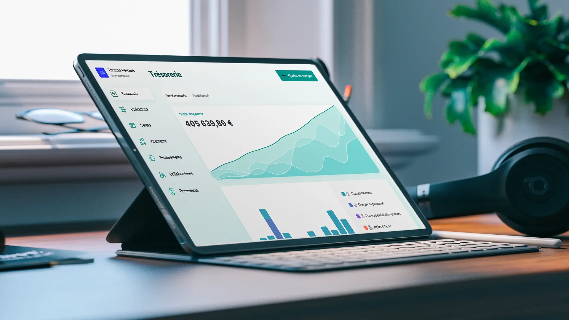 Mockup de l'application Prismea - UI Design et dashboard