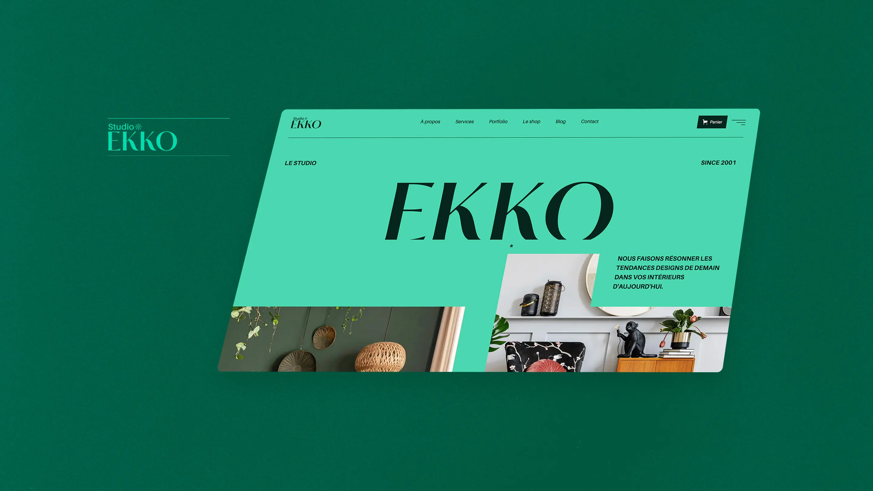 Screen de la home page du site internet Ekko | Studio