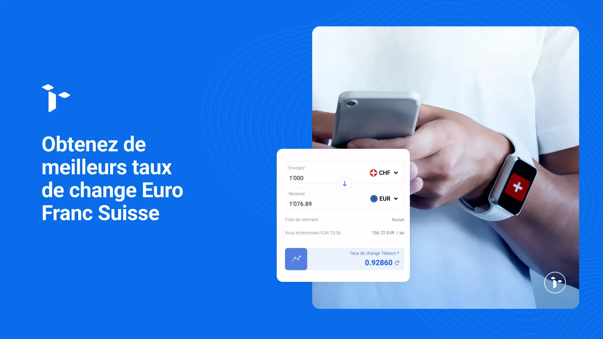 Mooaboard avec le background bleu du branding