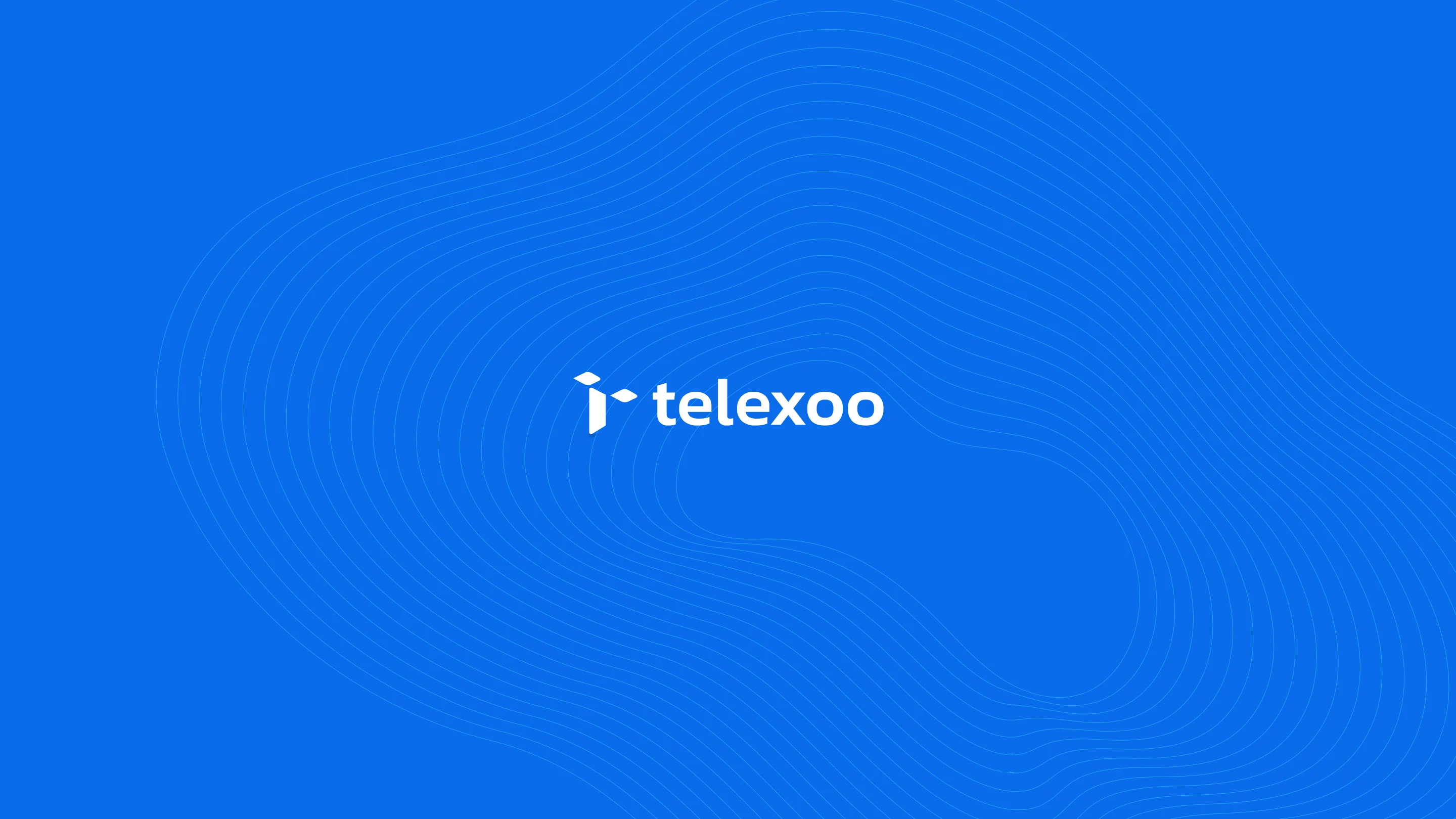 Logo de la marque sur fond bleu du branding