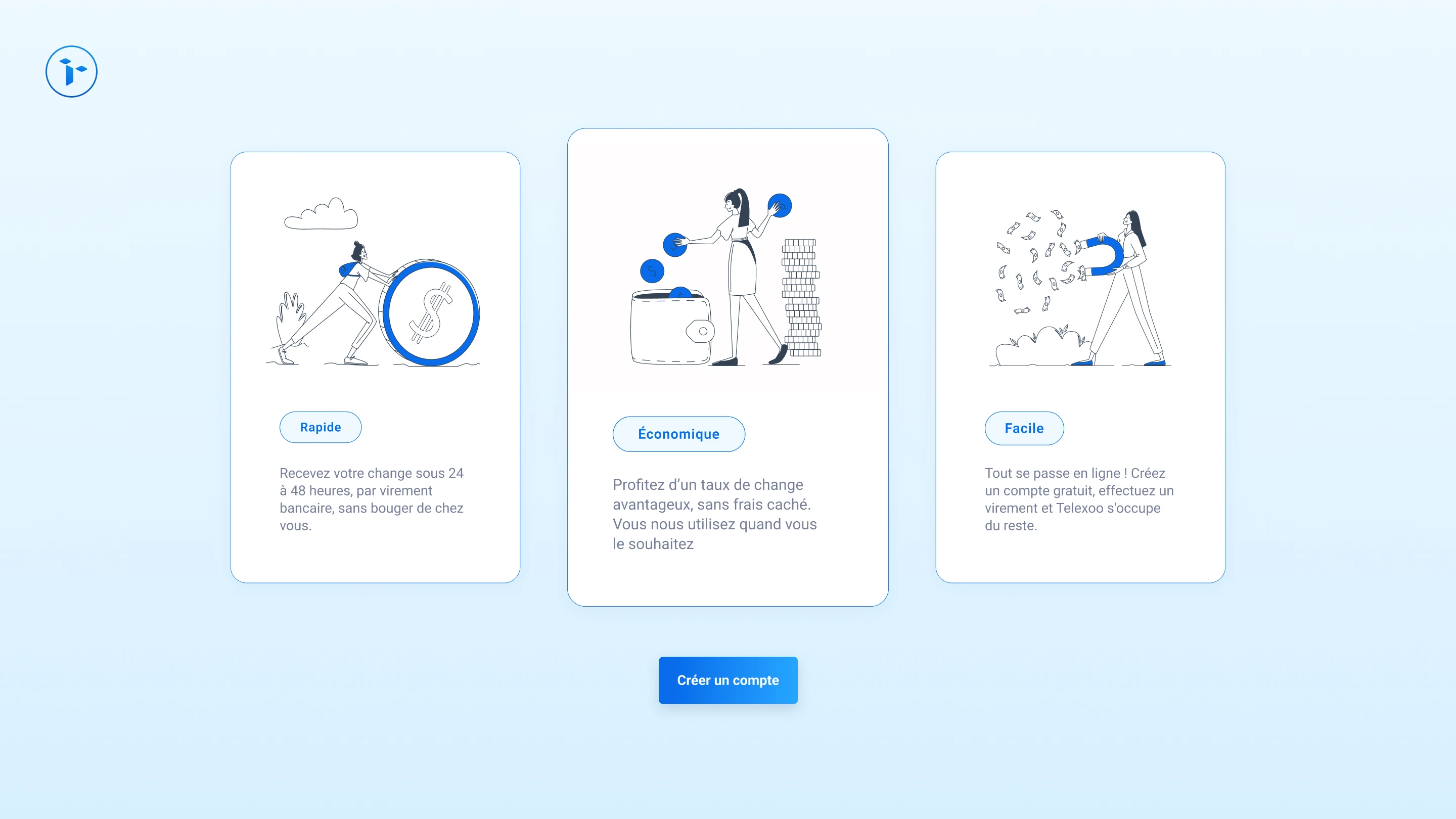 Card avantages avec des illustrations créés sur mesure