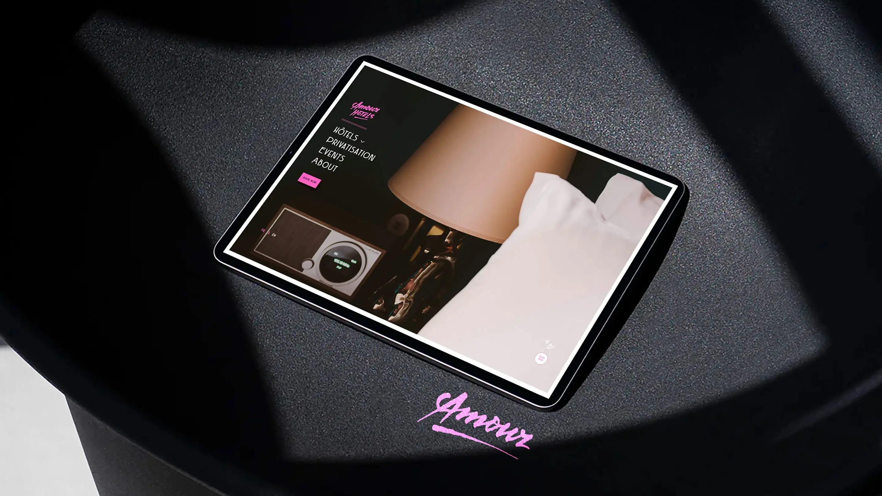 Mockup Ipad - Tempalte de la home page pour mettre en avant l'univers visuel du site internet