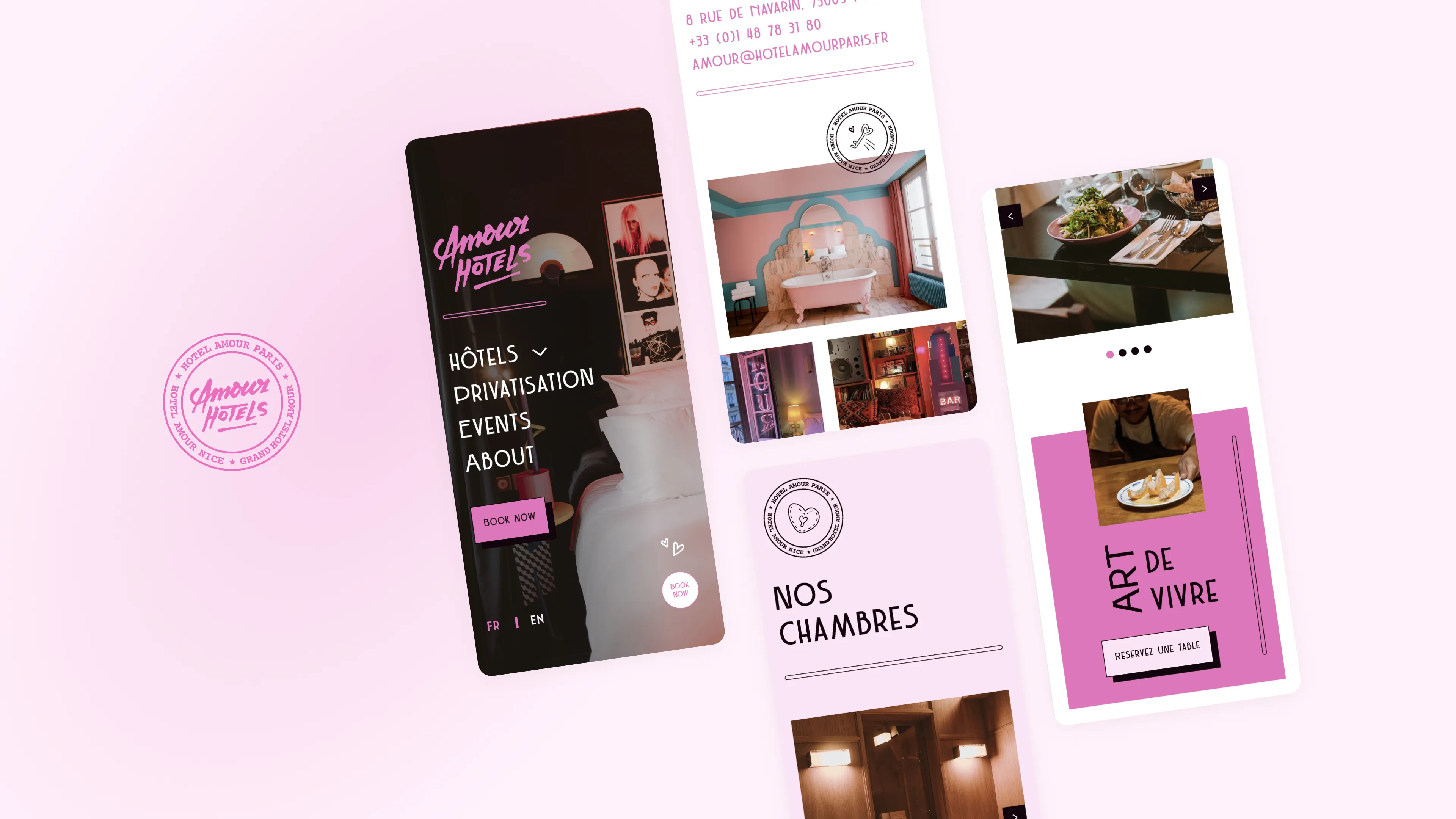 Screenshots des templates webdesign créés sous Figma