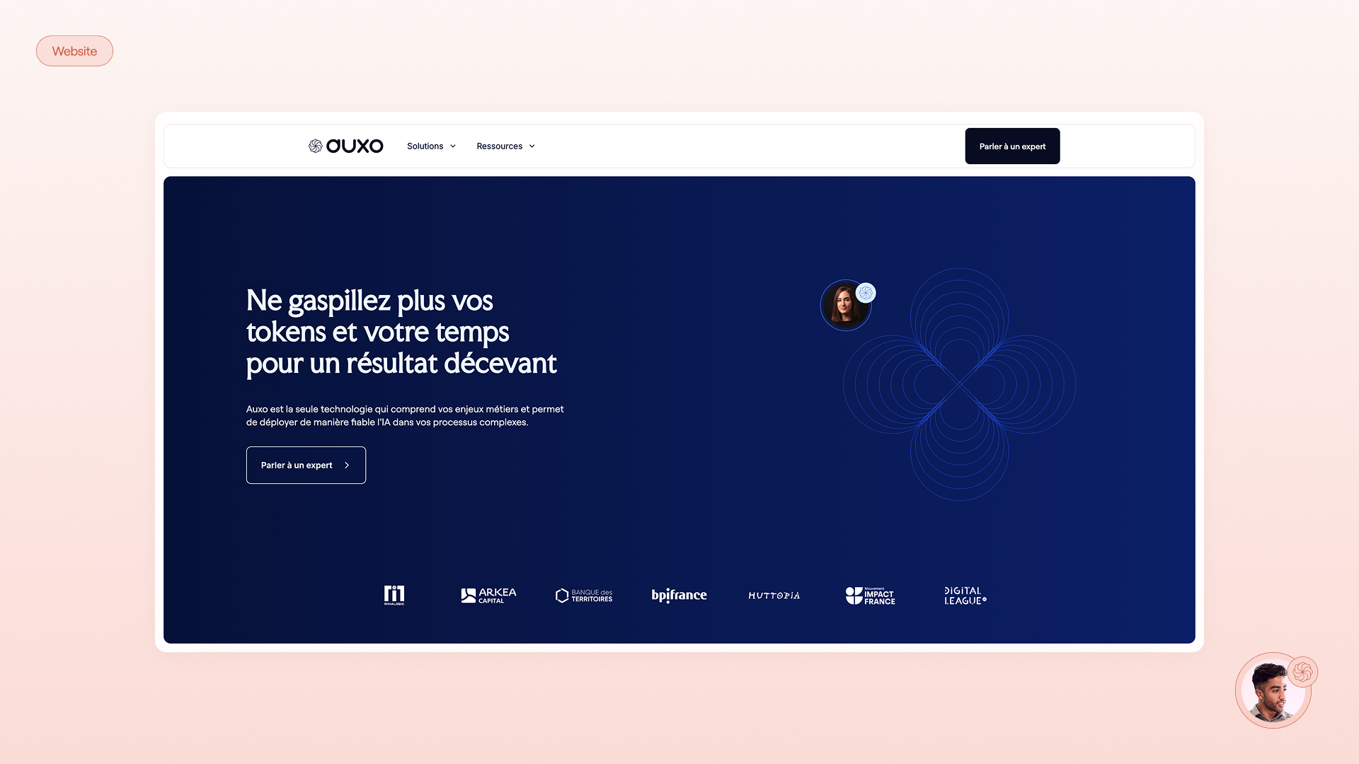 Template de la page Qui sommes nous. 