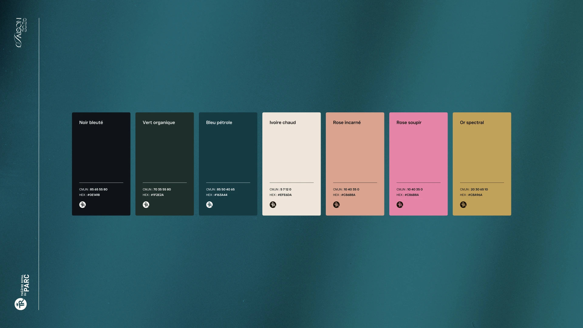 Branding et palette couleurs du branding de la nouvelle saison de spectacle