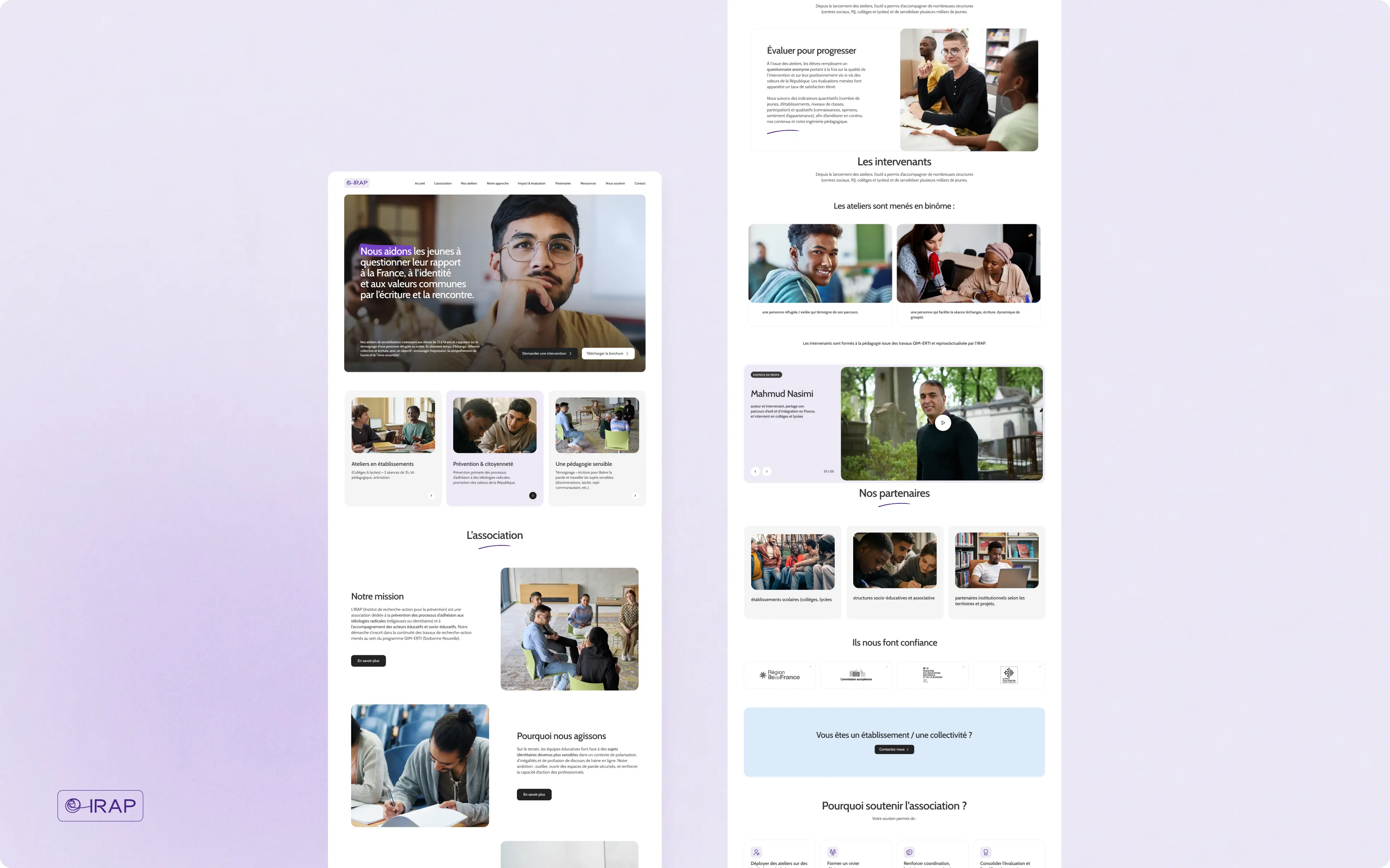 Mocup du webdesign version desktop - home page