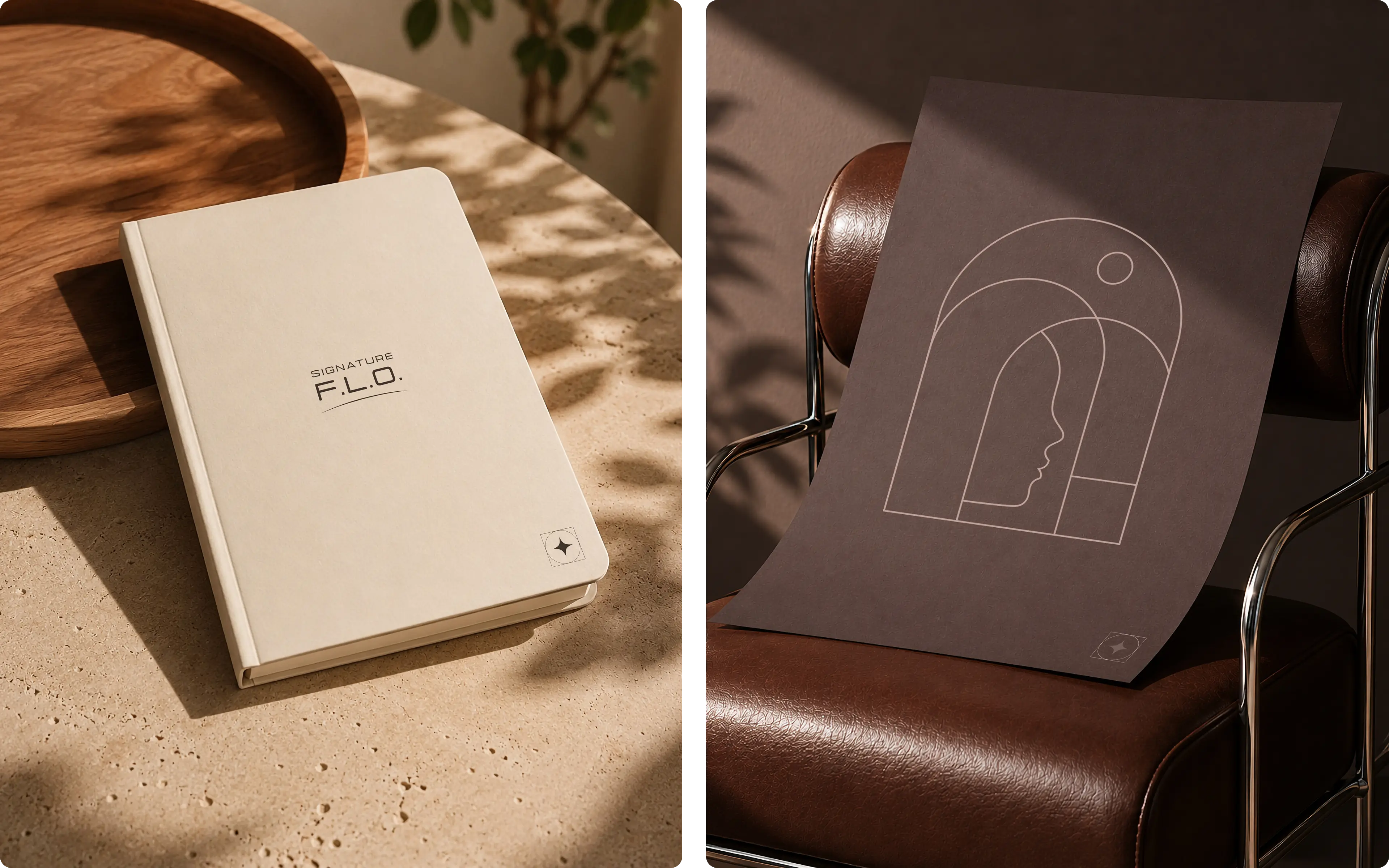 Mockup de papeterie et supports de communication pour le studio d'architecte d'intérieur