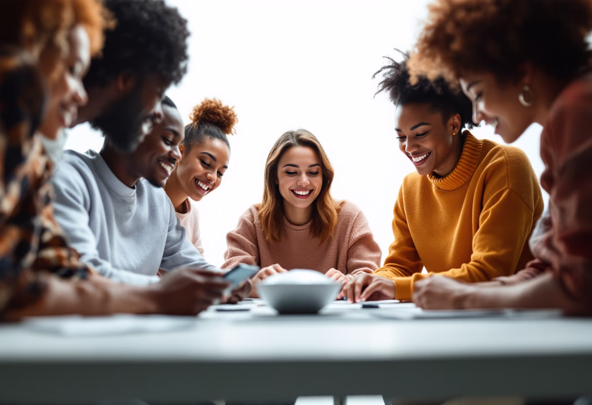 image of students collaborating on a project (for a edtech)