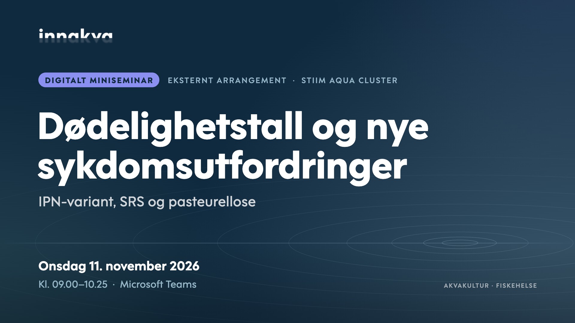 Stiim digitalt miniseminar: Dødelighetstall og nye sykdomsutfordringer, 11. november 2026