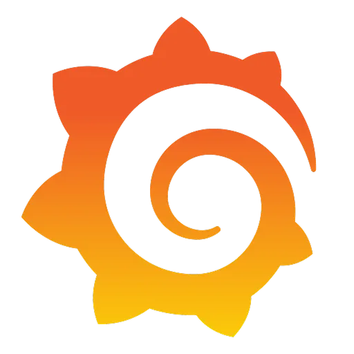 Orange and yellow gradient spiral gear logo symbol.